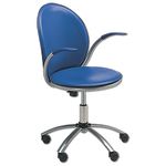 Leather Operators Chair - Blue