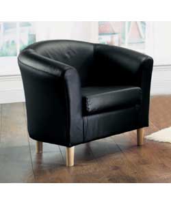 Classic club chair. Suitable for general use. 100% leather. Size (W)82, (D)68, (H)76cm. Minimal