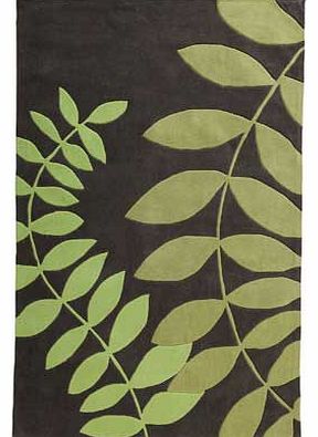 Unbranded Leaves Rug 230x160cm - Green and Grey