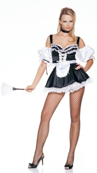 Make housework fly by in this Leg Avenue short and sexy little French Maid costume. You`ll soon get 