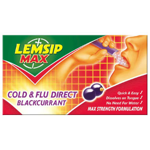 Lemsip Max Cold & Flu Direct Blackcurrant - Size: 10