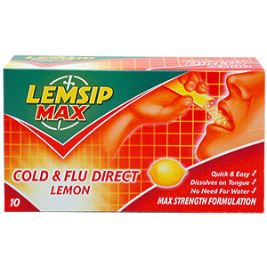 Lemsip Max Cold and Flu Direct Lemon - Size: 10