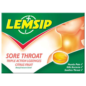 Lemsip Sore Throat Lozenge Citrus Fruits - Size: 24
