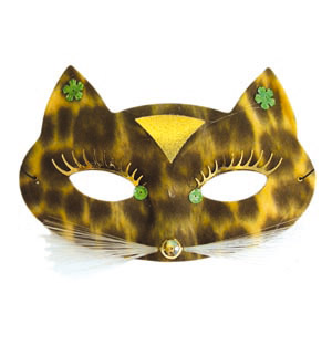Unbranded Leopard eyemask, brown/gold