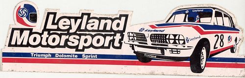 Leyland Triumph Dolomite Spirit Sticker (23cm x 7cm)