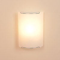 Libra Curved Etched Glass Wall Light