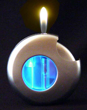 Unbranded Light Up Round Blue Led Lighter