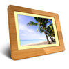 This very modern looking 12 Inch Light Wood Pictorea Pro Digital MP4 Photo Frame is made from wood w