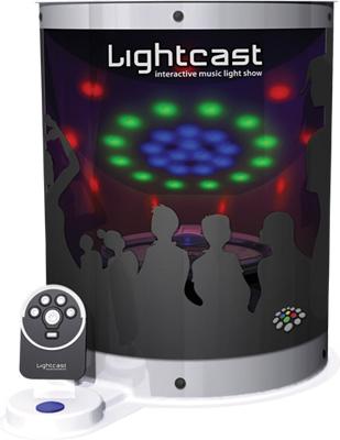 The Lightcast is the new generation in music and light. The Lightcast is an interactive music light 