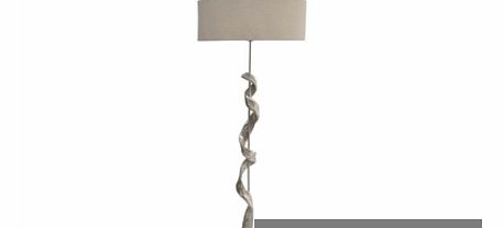 Unbranded Lighting Silver Twisted Ribbon Floor Lamp