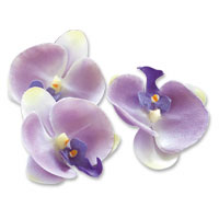 Beautiful fabric orchids. Perfect for decorating tables