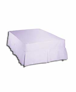 Lilac Plain Dyed King Size Box Pleat Valance.