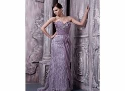 Unbranded Lilac Sweetheart Noble Evening Dresses (Chiffon