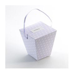 Unbranded Lilac With White 2 Chocolate Dotty Box