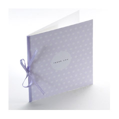 Unbranded Lilac With White Spots - Thank You Card