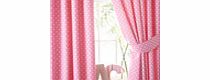 Unbranded Lilly, Pink Polkadot Pencil Pleat Curtains 72s