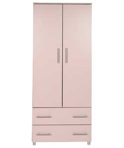 Unbranded Lily 2 Door 2 Drawer Wardrobe - Pink