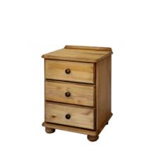 Unbranded Lincoln Pine 3 Drawer Bedside Cabinet