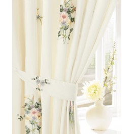 Unbranded LINED VOILE CURTAINS AND TIE BACKS