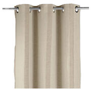Unbranded Linen Mix Stripe Lined Eyelet Curtainss, Natural