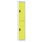 Link 2 Door Locker-Grey With Yellow Doors