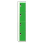 Link 4 Door Locker-Grey With Green Doors