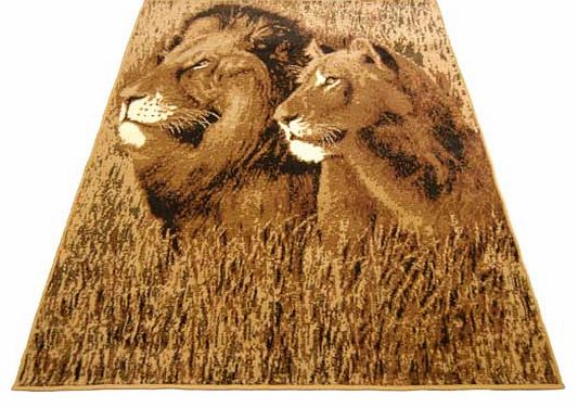 Lion Scene Rug - 160 x 230cm