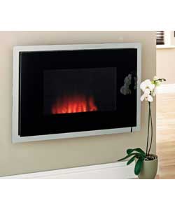 Lisano wall mounted electric suite.Complete with a contemporary twin glass fascia.Heater provides 64