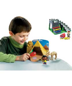 Each playset comes with a character, animal, creative activity and a gadget that connects to Pat Pat