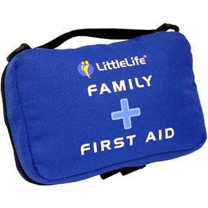 This handy first aid kit contains:  Latex gloves