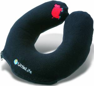 Inflatable cushion supports child