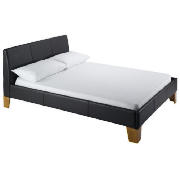 This Lodi double bedstead is made from real leather.  This bedstead has a contemporary design with