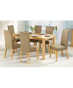 Loire Planked Beech Effect Table and 4 chairs