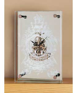 Unbranded London Clock Co. Glass/Metal Skeleton Movement Mantle Clock