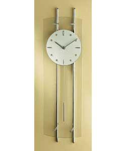 London Clock Contemporary Glass Pendulum Wall Clock