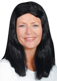 Long Wig Centre Parting (Black)