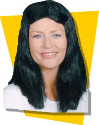 Long Wig with Center Parting (Black)