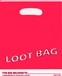 Loot bag - plastic - red - Pack of 8