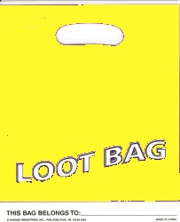 Loot bag - Plastic - yellow - Pack of 8