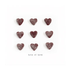 Unbranded Lots Of Love Card Jelly Hearts