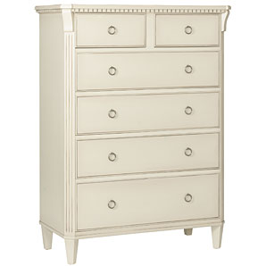 Louisa 6 Drawer Chest- Parchment