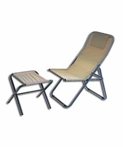 Lounger and Foot Stool