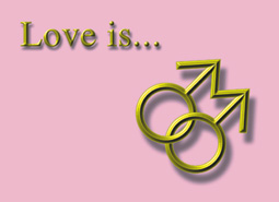 Love Is... Gay Keyring