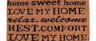 A welcome addition to any home. this Love My Home doormat has a traditional feel and is practical and hard-wearing. The charming words on the 100% coir background makes for a combination of elegance and durability. keeping your home clean and greetin