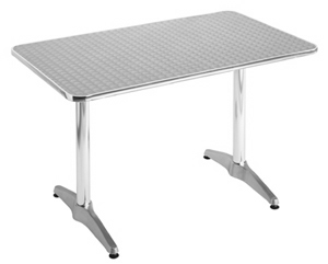 Unbranded Low aluminium rectangular table