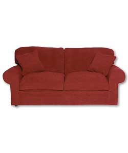 This classic scroll arm sofa is perfectly proporti