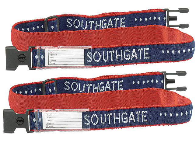 Unbranded Luggage Straps (Pair) Navy Elasticated