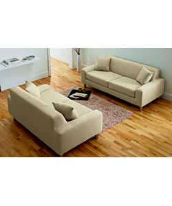 Unbranded Luka Pair of Regular Sofas Natural