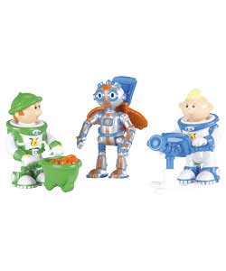 Lunar Jim, Eco, Ripple and T.E.D. have poseable arms, legs and necks. Each says fun phrases and