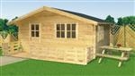 Luton garden log cabin from Eurovudas, available in 7 sizes with optional extras